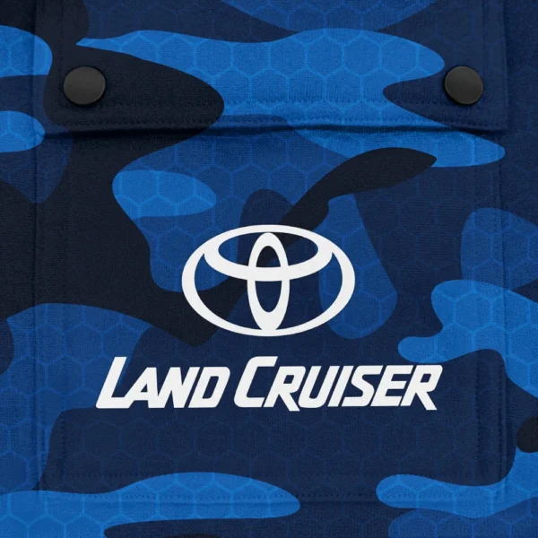 Land Cruiser Exclusive Logo Fashion Hoodie Half Zip BLC11625A1LCR - Blue - Image 3