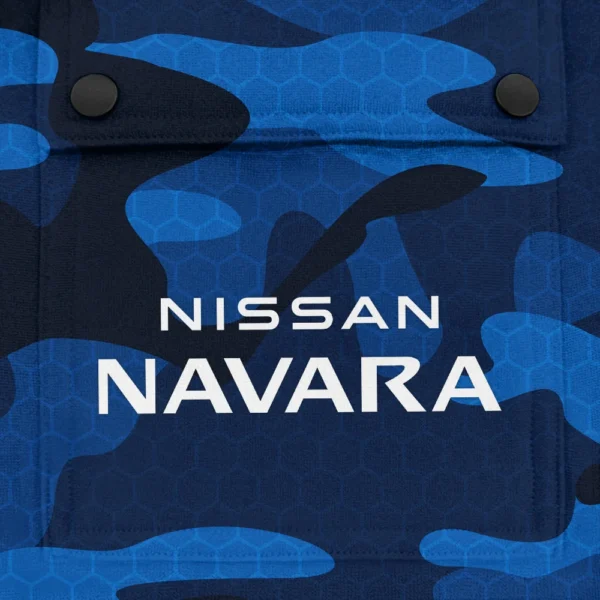 Navara Exclusive Logo Fashion Hoodie Half Zip BLC11625A1NVR - Blue - Image 3
