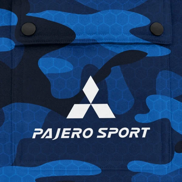 Pajero Sport Exclusive Logo Fashion Hoodie Half Zip BLC11625A1PJS - Blue - Image 3