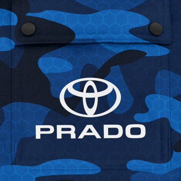 Prado Exclusive Logo Fashion Hoodie Half Zip BLC11625A1PRD - Blue - Image 3