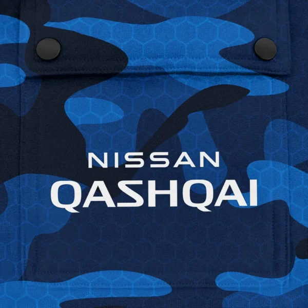 Qashqai Exclusive Logo Fashion Hoodie Half Zip BLC11625A1QQI - Blue - Image 3