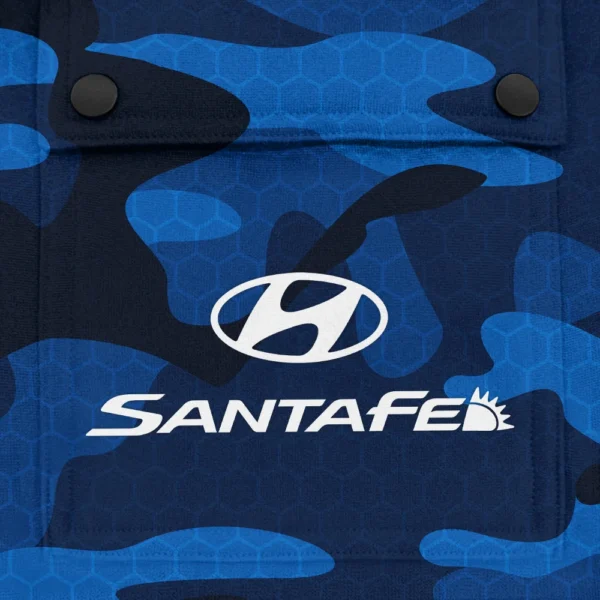 Santa Fe Exclusive Logo Fashion Hoodie Half Zip BLC11625A1SFE - Blue - Image 3
