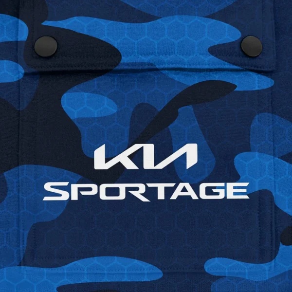 Sportage Exclusive Logo Fashion Hoodie Half Zip BLC11625A1SPT - Blue - Image 3