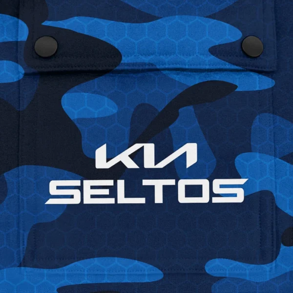 Seltos Exclusive Logo Fashion Hoodie Half Zip BLC11625A1STS - Blue - Image 3