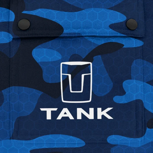 Tank Exclusive Logo Fashion Hoodie Half Zip BLC11625A1TANK - Blue - Image 3