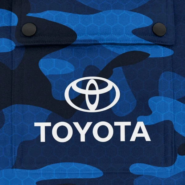 Toyota Exclusive Logo Fashion Hoodie Half Zip BLC11625A1TOY - Blue - Image 3