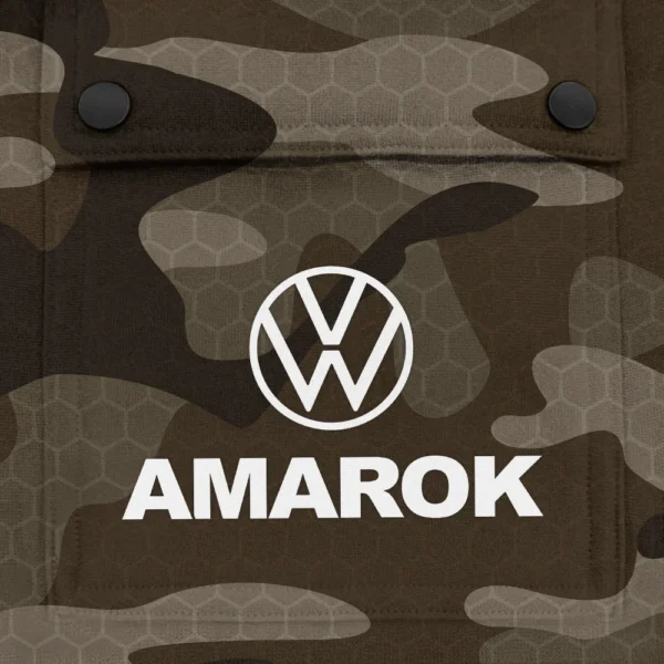 Amarok Exclusive Logo Fashion Hoodie Half Zip BLC11625A1AMK - Brown - Image 3