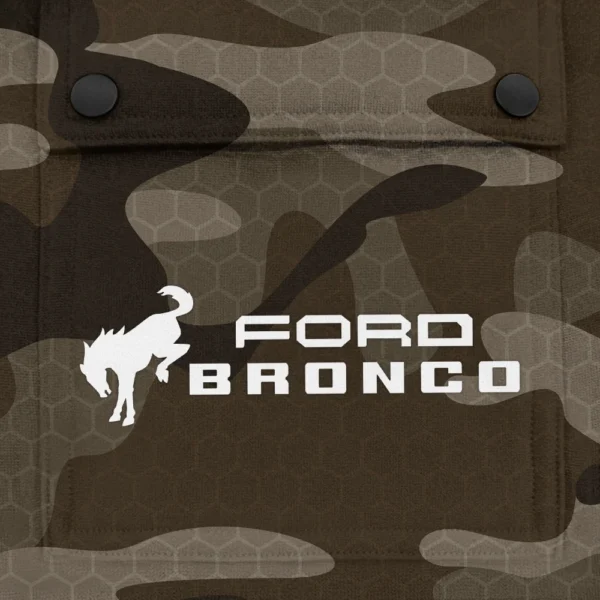 Bronco Exclusive Logo Fashion Hoodie Half Zip BLC11625A1BRC - Brown - Image 3