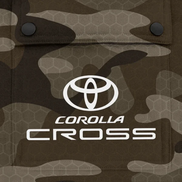 Corolla Cross Exclusive Logo Fashion Hoodie Half Zip BLC11625A1CCR - Brown - Image 3