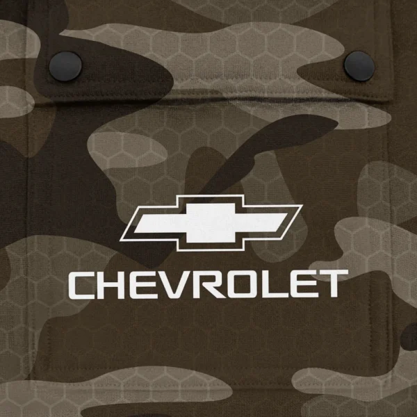 Chevrolet Exclusive Logo Fashion Hoodie Half Zip BLC11625A1CHE - Brown - Image 3