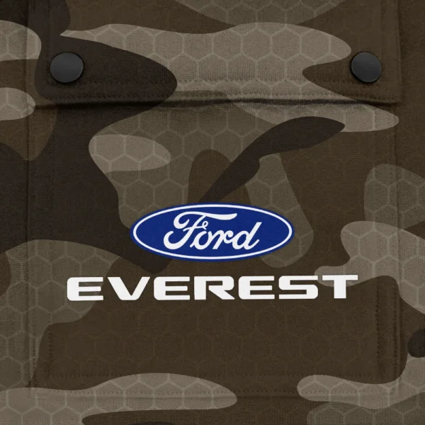 Everest Exclusive Logo Fashion Hoodie Half Zip BLC11625A1EVT - Brown - Image 3