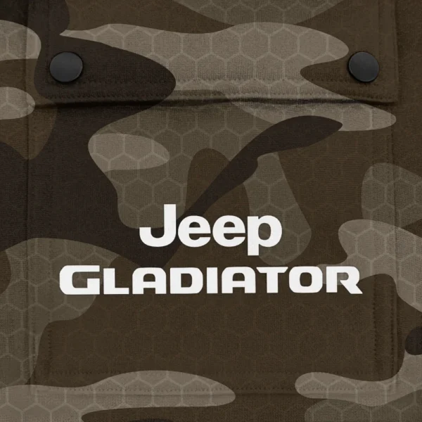 Gladiator Exclusive Logo Fashion Hoodie Half Zip BLC11625A1GDT - Brown - Image 3
