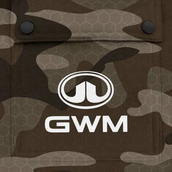 GWM Exclusive Logo Fashion Hoodie Half Zip BLC11625A1GWM - Brown - Image 3