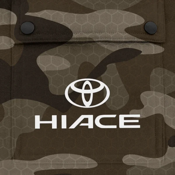 HiAce Exclusive Logo Fashion Hoodie Half Zip BLC11625A1HIA - Brown - Image 3