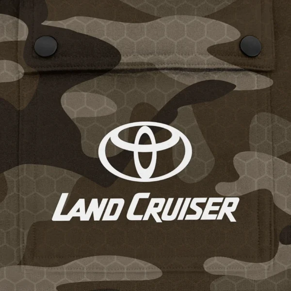Land Cruiser Exclusive Logo Fashion Hoodie Half Zip BLC11625A1LCR - Brown - Image 3
