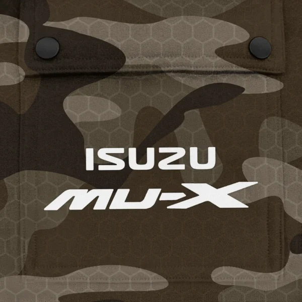MU-X Exclusive Logo Fashion Hoodie Half Zip BLC11625A1MUX - Brown - Image 3