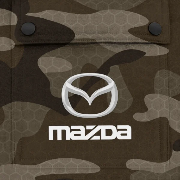 Mazda Exclusive Logo Fashion Hoodie Half Zip BLC11625A1MZD - Brown - Image 3