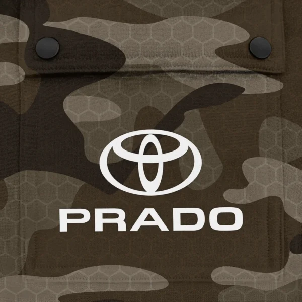 Prado Exclusive Logo Fashion Hoodie Half Zip BLC11625A1PRD - Brown - Image 3