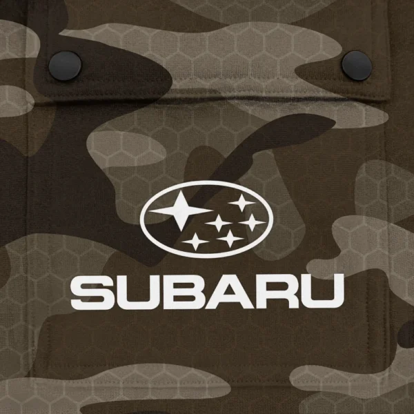 Subaru Exclusive Logo Fashion Hoodie Half Zip BLC11625A1SBR - Brown - Image 3