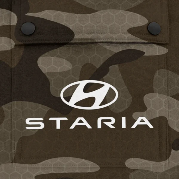 Staria Exclusive Logo Fashion Hoodie Half Zip BLC11625A1SRA - Brown - Image 3