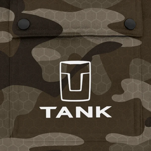 Tank Exclusive Logo Fashion Hoodie Half Zip BLC11625A1TANK - Brown - Image 3