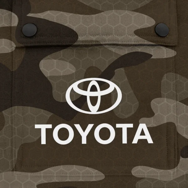 Toyota Exclusive Logo Fashion Hoodie Half Zip BLC11625A1TOY - Brown - Image 3