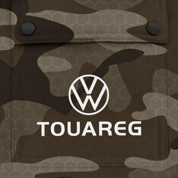 Touareg Exclusive Logo Fashion Hoodie Half Zip BLC11625A1TRG - Brown - Image 3