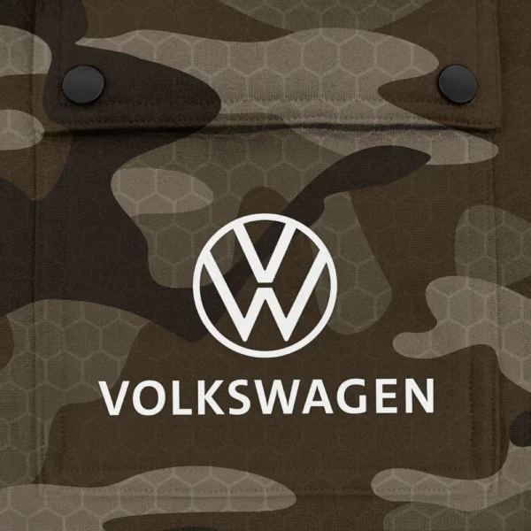 Volkswagen Exclusive Logo Fashion Hoodie Half Zip BLC11625A1VWG - Brown - Image 3
