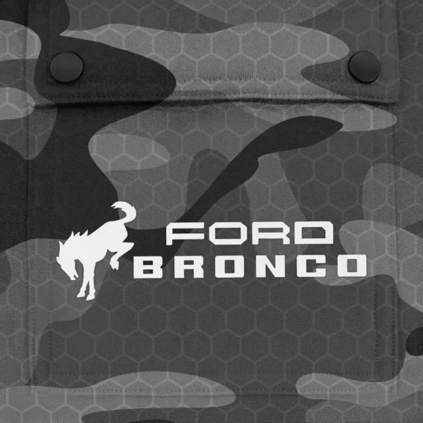 Bronco Exclusive Logo Fashion Hoodie Half Zip BLC11625A1BRC - Gray - Image 3