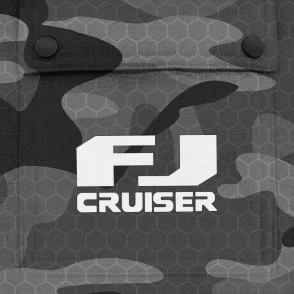 FJ Cruiser Exclusive Logo Fashion Hoodie Half Zip BLC11625A1FJC - Gray - Image 3