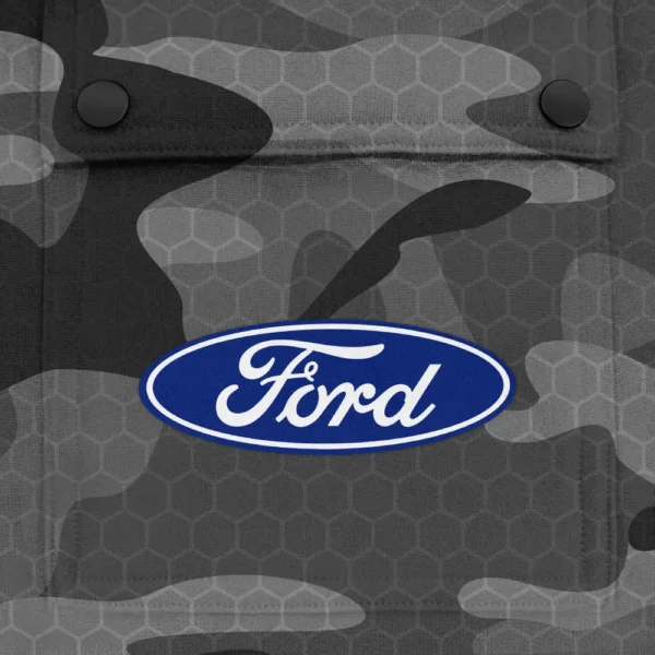 Ford Exclusive Logo Fashion Hoodie Half Zip BLC11625A1FRD1 - Gray - Image 3