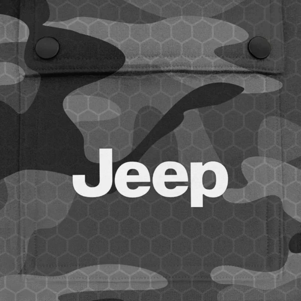 Jeep Exclusive Logo Fashion Hoodie Half Zip BLC11625A1JEEP - Gray - Image 3