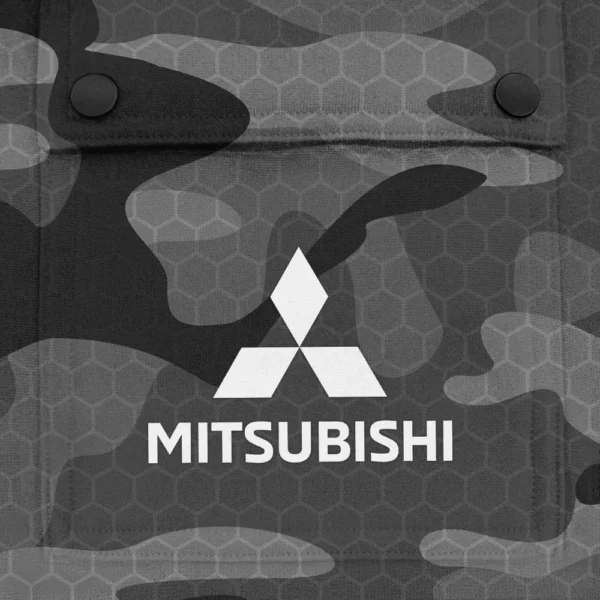 Mitsubishi Exclusive Logo Fashion Hoodie Half Zip BLC11625A1MIS - Gray - Image 3