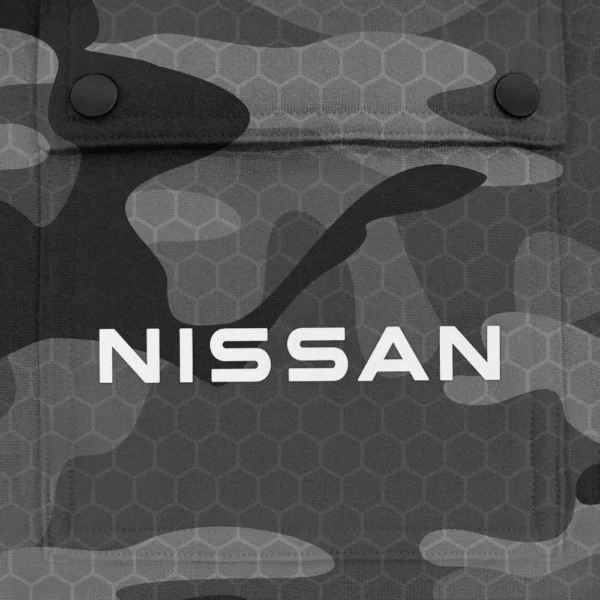 Nissan Exclusive Logo Fashion Hoodie Half Zip BLC11625A1NIS - Gray - Image 3