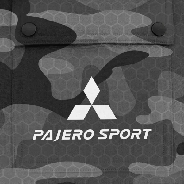 Pajero Sport Exclusive Logo Fashion Hoodie Half Zip BLC11625A1PJS - Gray - Image 3