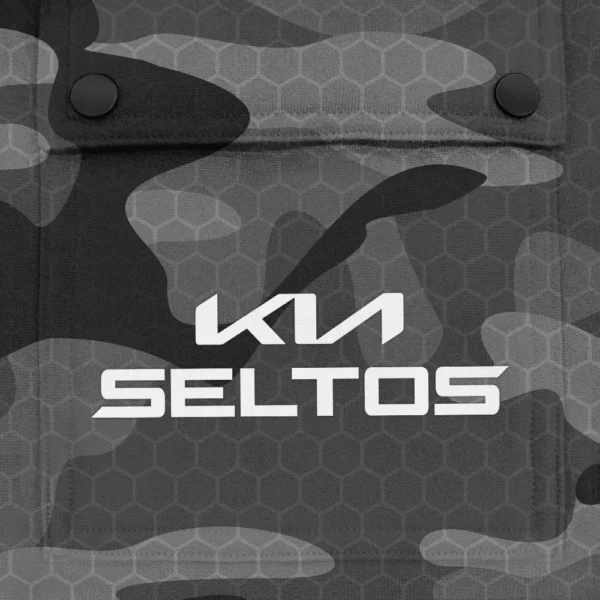 Seltos Exclusive Logo Fashion Hoodie Half Zip BLC11625A1STS - Gray - Image 3