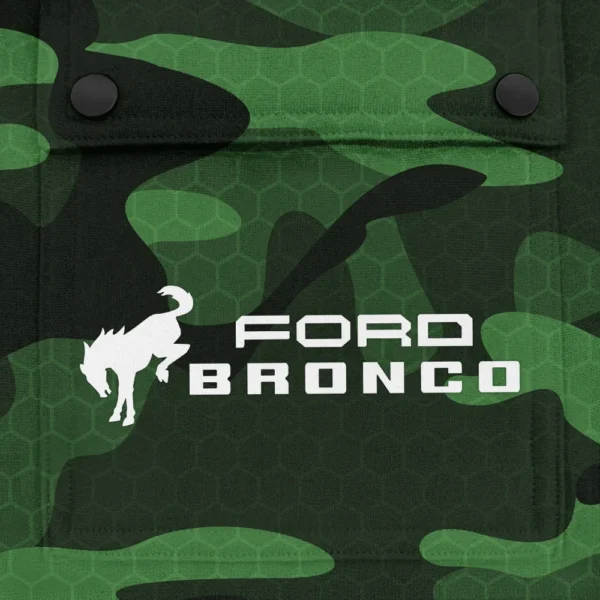 Bronco Exclusive Logo Fashion Hoodie Half Zip BLC11625A1BRC - Green - Image 3