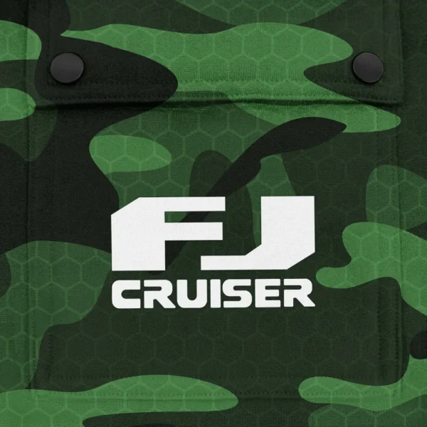 FJ Cruiser Exclusive Logo Fashion Hoodie Half Zip BLC11625A1FJC - Green - Image 3