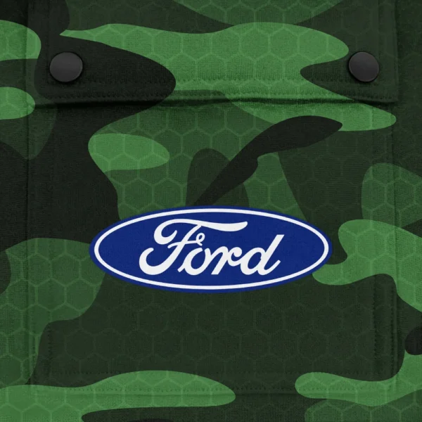 Ford Exclusive Logo Fashion Hoodie Half Zip BLC11625A1FRD1 - Green - Image 3