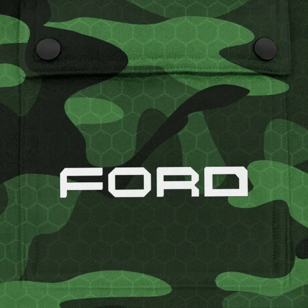 Ford Exclusive Logo Fashion Hoodie Half Zip BLC11625A1FRD2 - Green - Image 3