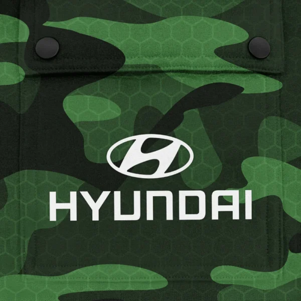 Hyundai Exclusive Logo Fashion Hoodie Half Zip BLC11625A1HYD - Green - Image 3