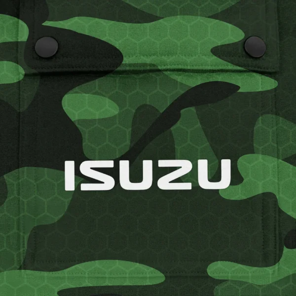 Isuzu Exclusive Logo Fashion Hoodie Half Zip BLC11625A1ISZ - Green - Image 3