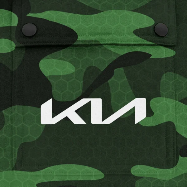 KIA Exclusive Logo Fashion Hoodie Half Zip BLC11625A1KIA - Green - Image 3