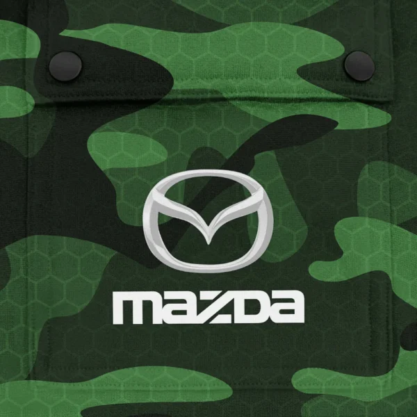 Mazda Exclusive Logo Fashion Hoodie Half Zip BLC11625A1MZD - Green - Image 3