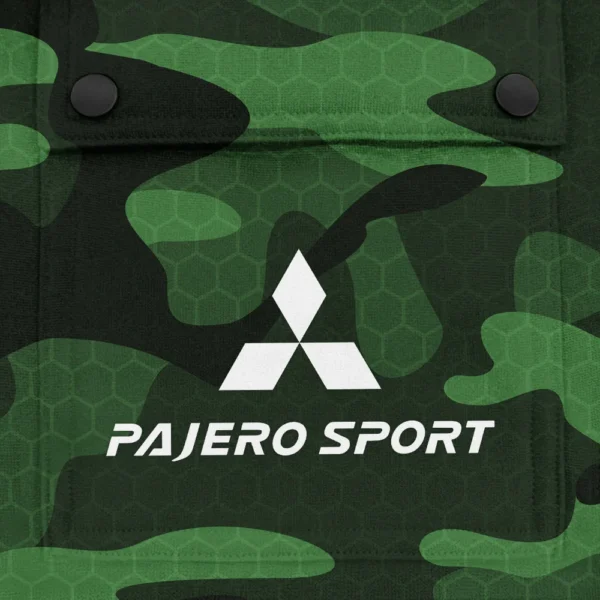 Pajero Sport Exclusive Logo Fashion Hoodie Half Zip BLC11625A1PJS - Green - Image 3