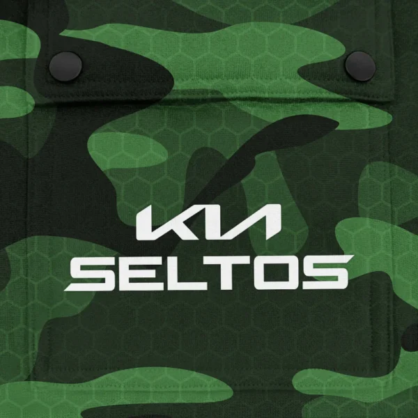 Seltos Exclusive Logo Fashion Hoodie Half Zip BLC11625A1STS - Green - Image 3