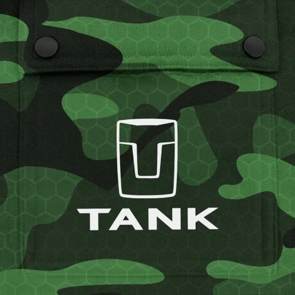 Tank Exclusive Logo Fashion Hoodie Half Zip BLC11625A1TANK - Green - Image 3