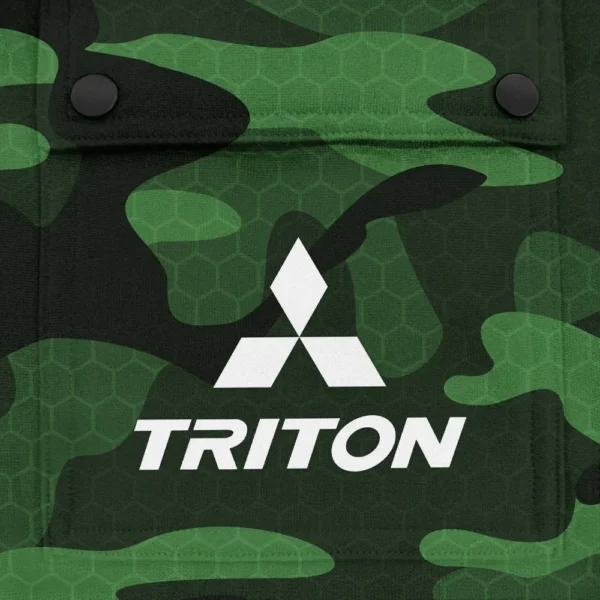 Triton Exclusive Logo Fashion Hoodie Half Zip BLC11625A1TRT - Green - Image 3