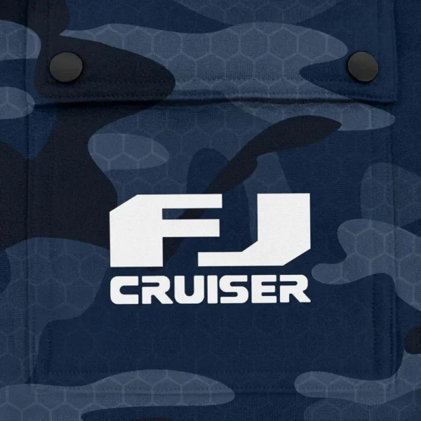 FJ Cruiser Exclusive Logo Fashion Hoodie Half Zip BLC11625A1FJC - Navy - Image 3