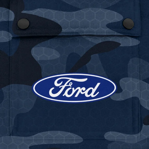 Ford Exclusive Logo Fashion Hoodie Half Zip BLC11625A1FRD1 - Navy - Image 3